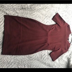 H&M burgundy midi dress